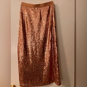 Skirt sequins pink gold size small